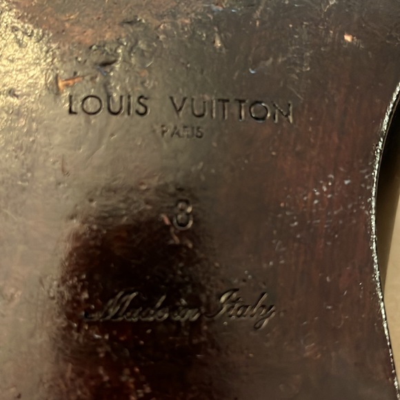 Louis Vuitton men’s loafers in black with Damier print. Size 8, British sizing. - Picture 6 of 7